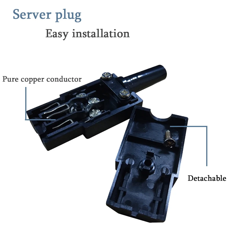 Черный Электрический проводной разъем 250 В 10 А розетка переменного тока IEC320 C15 |