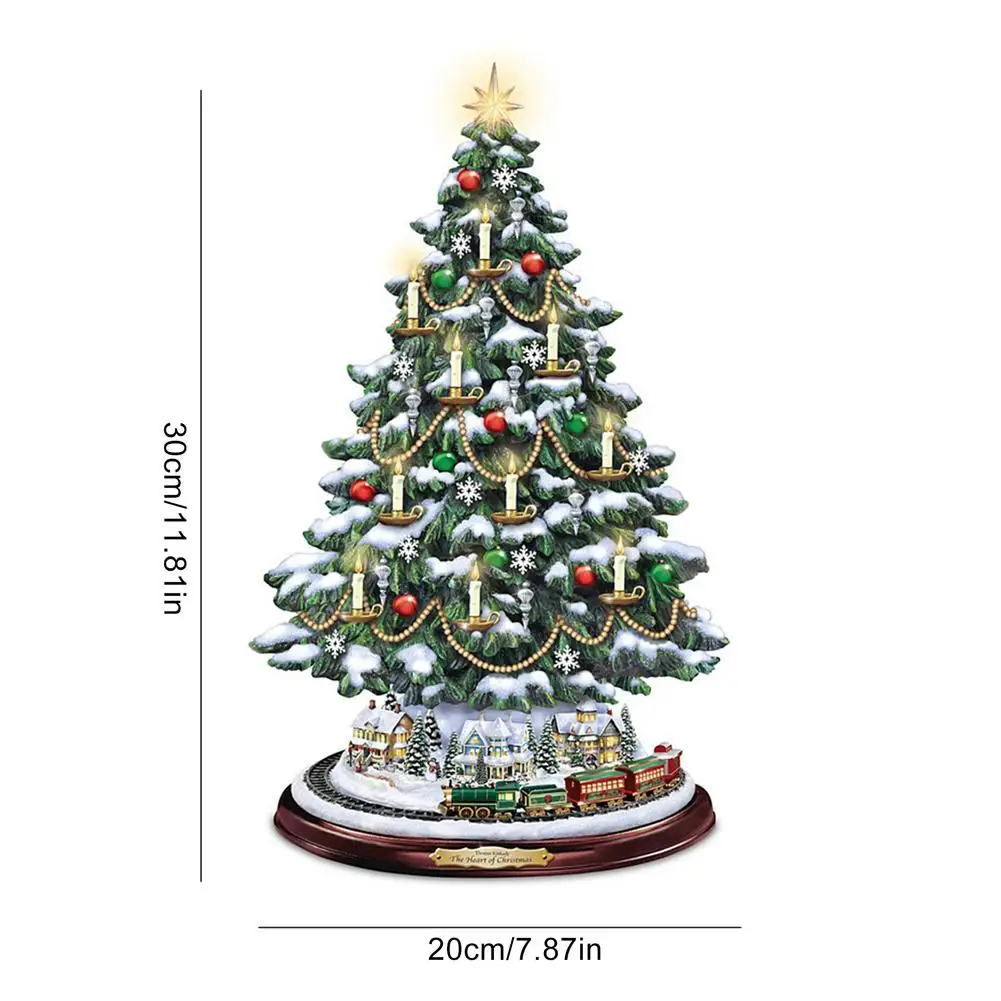 

Christmas Sticker Snowman Santa Claus Window Glass Decoration Waterproof Music Box Pvc Sticker 20x30cm 3D Sticker