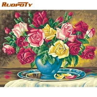 ruopoty 60x75cm paint by numbers for adults flowers picture on canvas coloring by numbers acrylic paints home decor