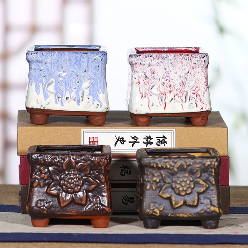 

Корейский керамический цветочный горшок для суккулентов градиентная керамическая посуда простой креативный горшок бонсай для балкона зел...