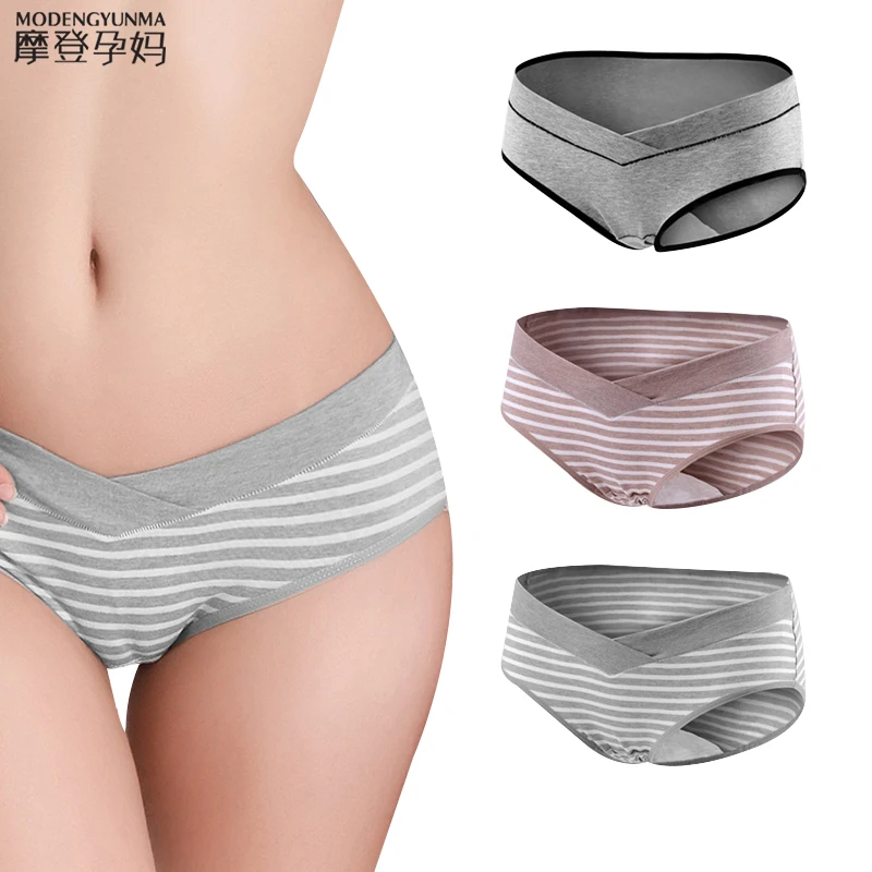 3 шт./лот хлопковое нижнее Белье для беременных женщин u-образные короткие трусики