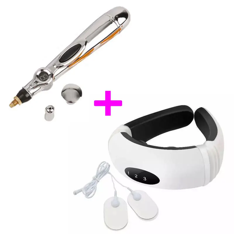 pen Neck massager Электронный акупунктурный карандаш Электрический меридианы лазерная терапия исцелить ручка для иглоукалывания рель - Цвет: pen Neck massager