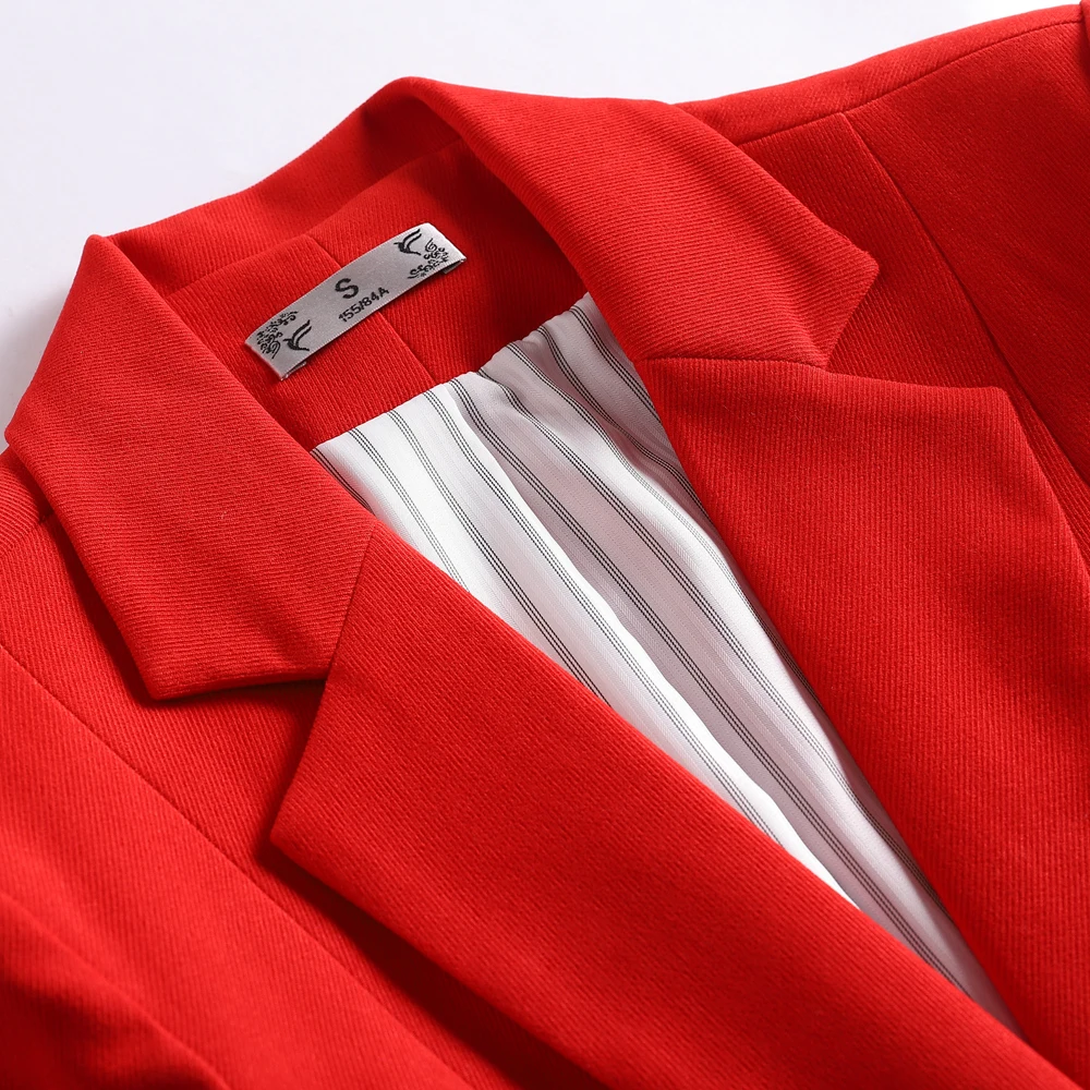 

Autumn 2020 red suit suit white collar Korean professional women's clothing jacket and Pants 2-piece set pants suits for women
