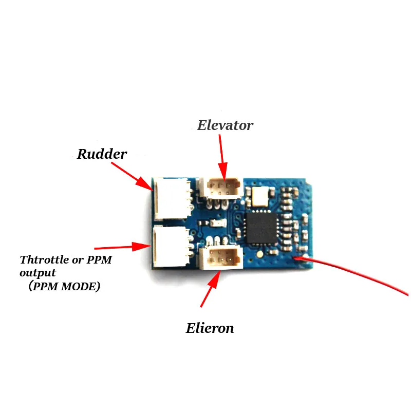 2,4G Micro Mini совместимый, Flysky AFHDS 2A приемник PPM PWM для радиоуправляемого дрона FPV гоночный самолет Встроенный Матовый ESC