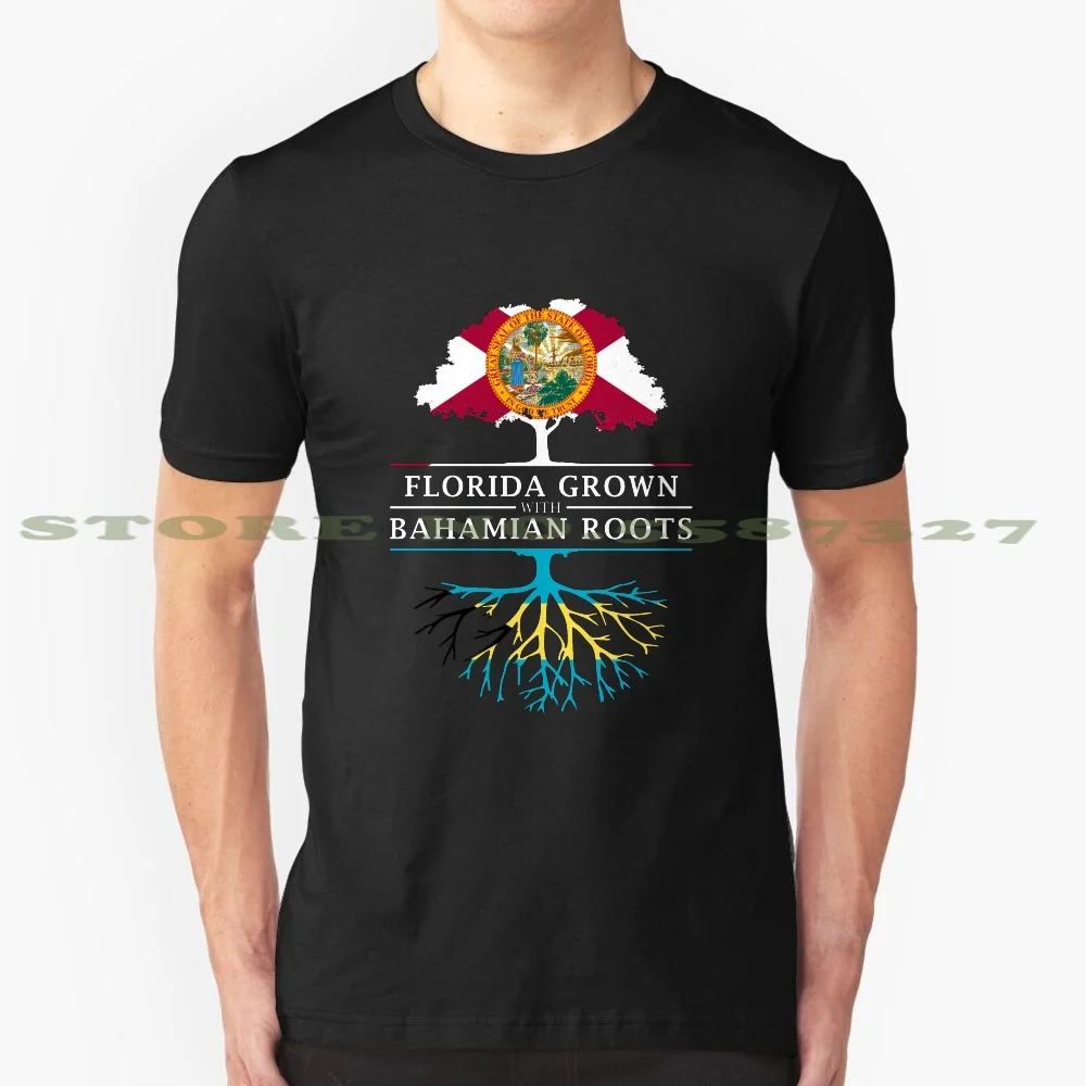 Florida Grown With Bahamian Roots дизайнерская летняя забавная футболка для мужчин и женщин
