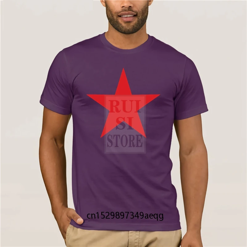 

Summer Mens T Shirt Red Star Fashion Fashion men's Cotton T Shirts woman Clothing Wholesale