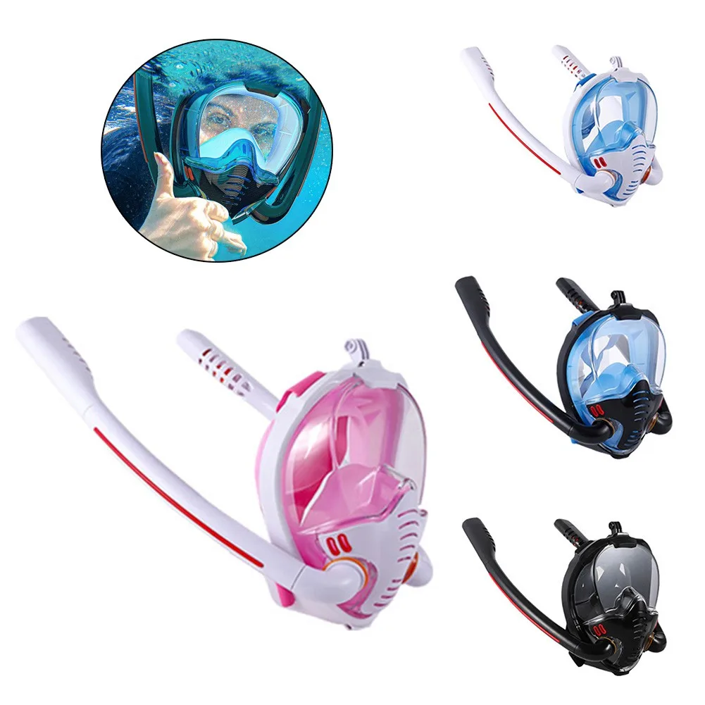 

Full Face Snorkeling Masks Scuba Diving Underwater Anti-fog Anti-Leak Safe Waterproof Swimming Adult Children Goggles Equipment