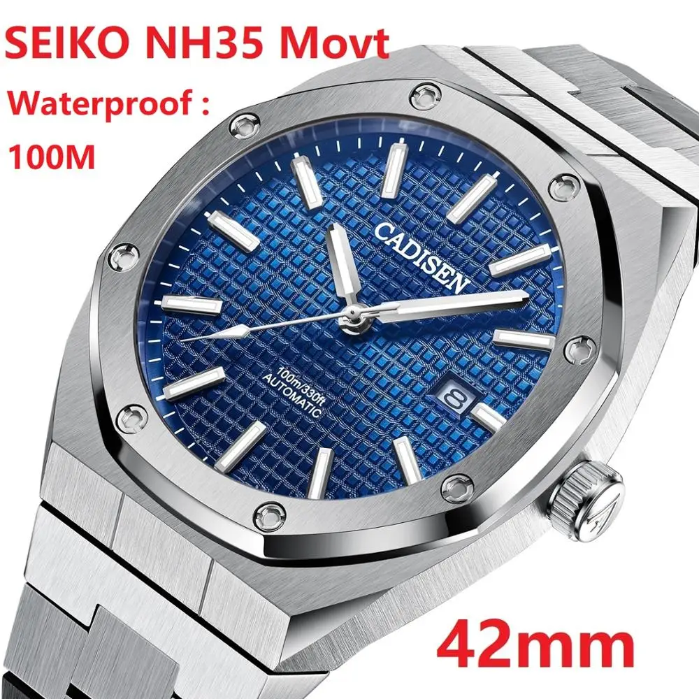 Часы мужские с автоподзаводом MIYOTA-8215 SEIKO-NH35 100 м | Наручные часы