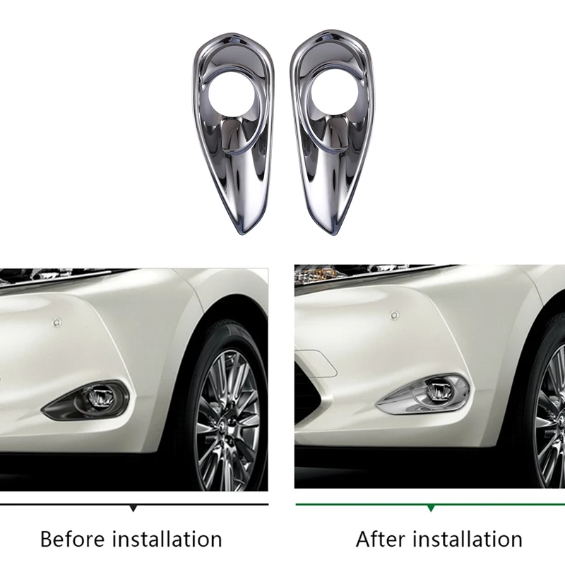

Car Chrome Front Fog Lamp Cover Decoration for Toyota Harrier AVU65W/ZSU60W/65W