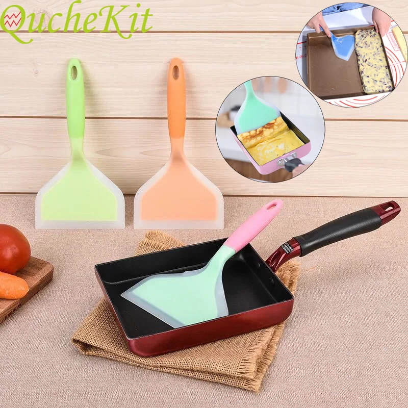Силиконовая лопатка для говядины мяса яиц антипригарная кухонная широкая Лопата