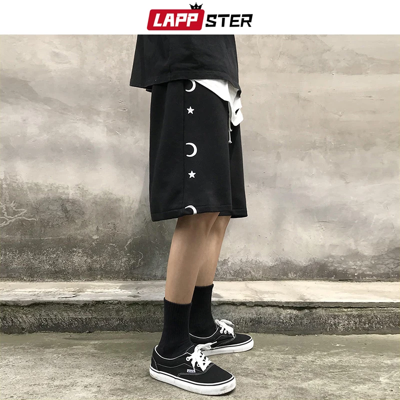 Шорты LAPPSTER мужские с принтом Луны повседневные хлопковые джоггеры модные