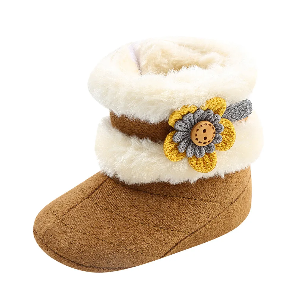 Ботинки для новорожденных девочек обувь маленьких мальчиков и Зимние теплые