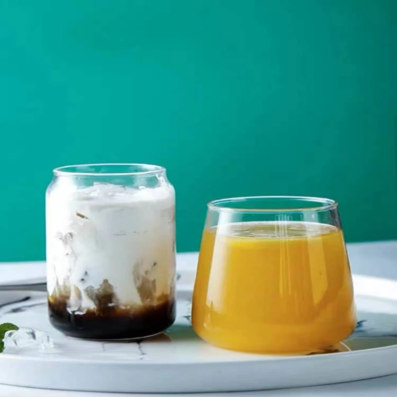 

Creative Can Juice Cup High Temperature Resistant Glass Instagram Style Home Coffee Cup