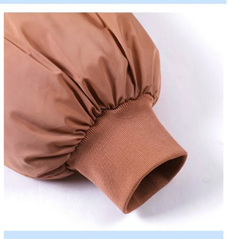 

Autumn and winter fashion loose Korean style small lace-up bread jacket women waist down cotton coat college wind cotton clothes