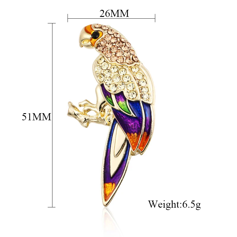 Женская эмалированная бутоньерка MAIKALE винтажная с искусственными кристаллами