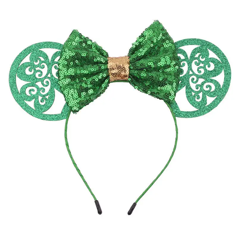 1 шт. новые уши Минни Маус повязка на голову галстуки бабочки с блестками