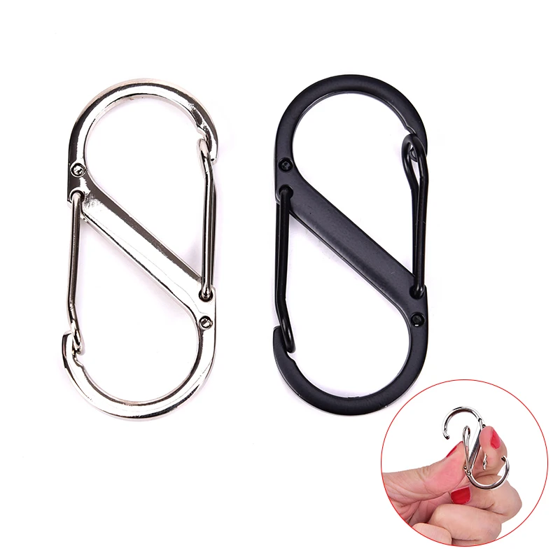 

1PC Multifunctional Carabiners Outdoor Carabiners S-shape Hooks Stainless Steel Quickdraws
