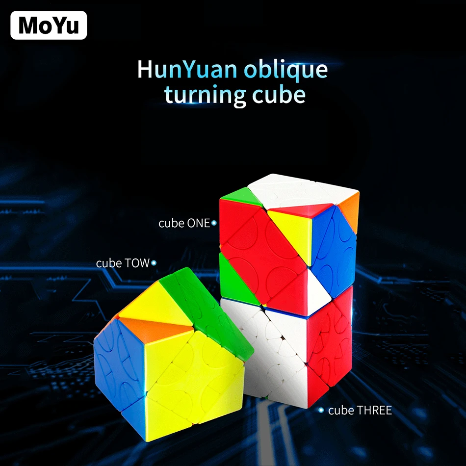 

MOYU HunYuan Oblique Turning Cube—1|2|3 2020 New Magic Speed Cube Professional Puzzle Toys For Children Kids Cubo Magico Gift