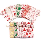 Новогодняя 2022 Рождественская бронзовая конфетница, сумка для упаковки фруктов, рождественские украшения, подарочный пакет