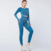 yoga clothing fitness set seamless sports suit gym yoga suit for women workout crop top 2 piece leggings set jogging tracksuit