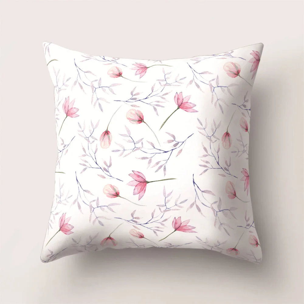 

2020 Sofa Decorative Cushion Cover Tropical Rainforest Leaves Flowers Plants Pillow Pillowcase 45*45 Throw Pillow Home Decor