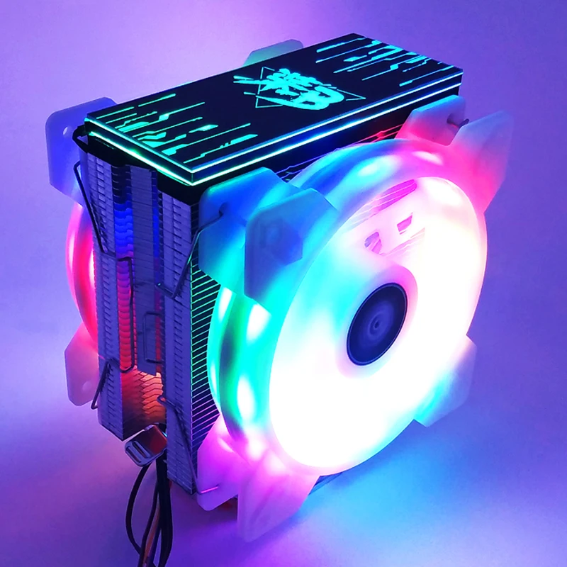 Light board -B RGB Снеговик 6 тепловых трубок кулер ЦП RGB 120 мм ШИМ 4Pin для Intel LGA775 1150 1151 1155 1366 AMD AM2 AM3 AM4 Вентилятор охлаждения процессора ПК тихий - Цвет лезвия: Light board -B RGB
