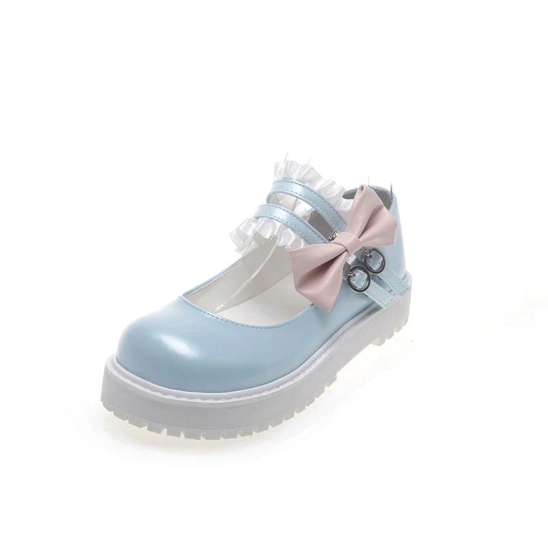 Женская обувь в стиле Лолиты; коллекция года; сезон лето; harajuku; kawaii; обувь в Корейском стиле; модная Милая обувь для маскарада с бантом; женская обувь для косплея