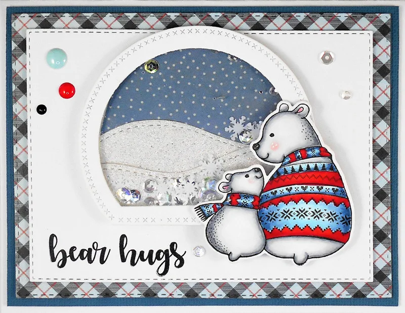 Полярный медведь зимой металлические штампы трафареты Cear штамп для DIY