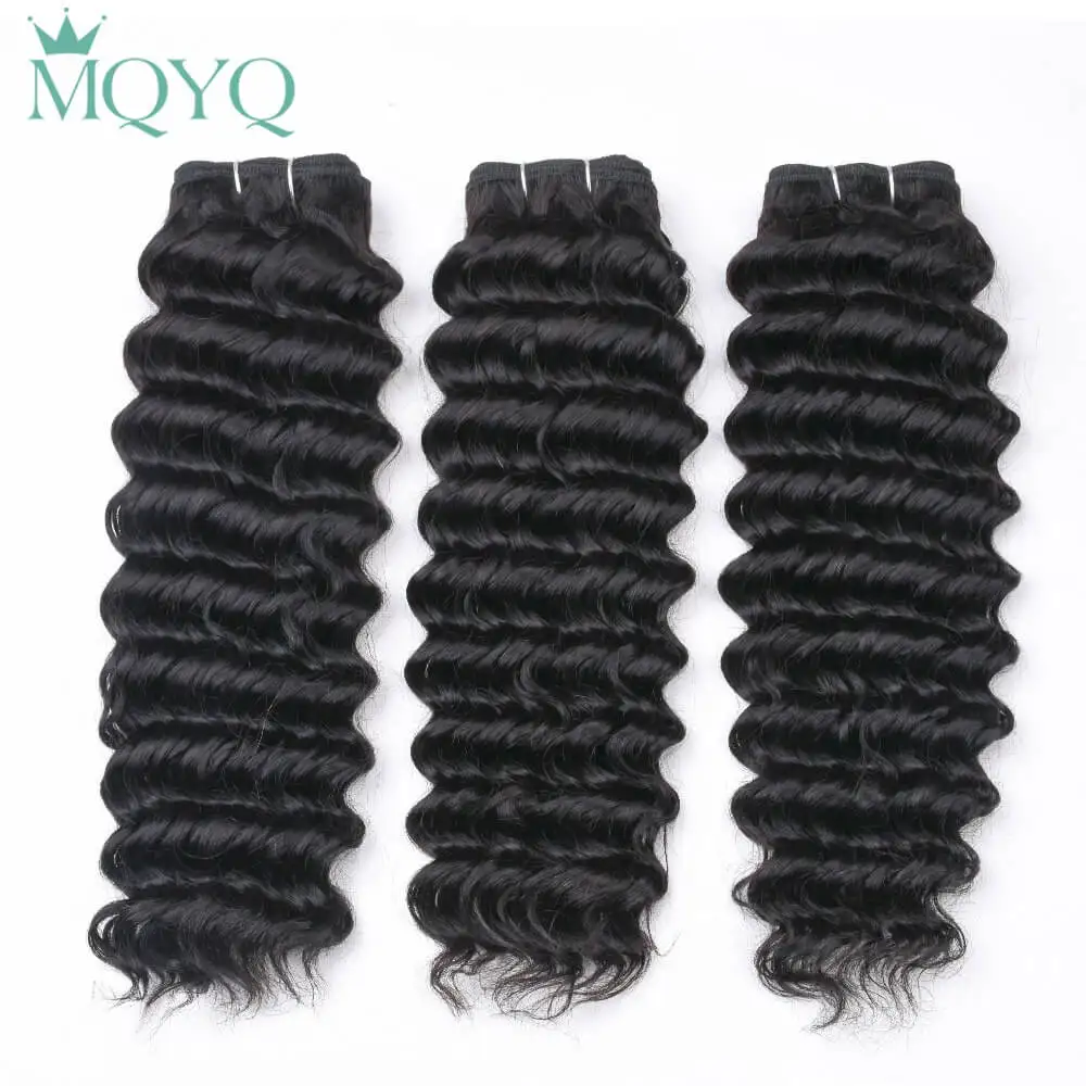 MQYQ глубокая волна пряди с фронтальной Remy малазийские человеческие волосы
