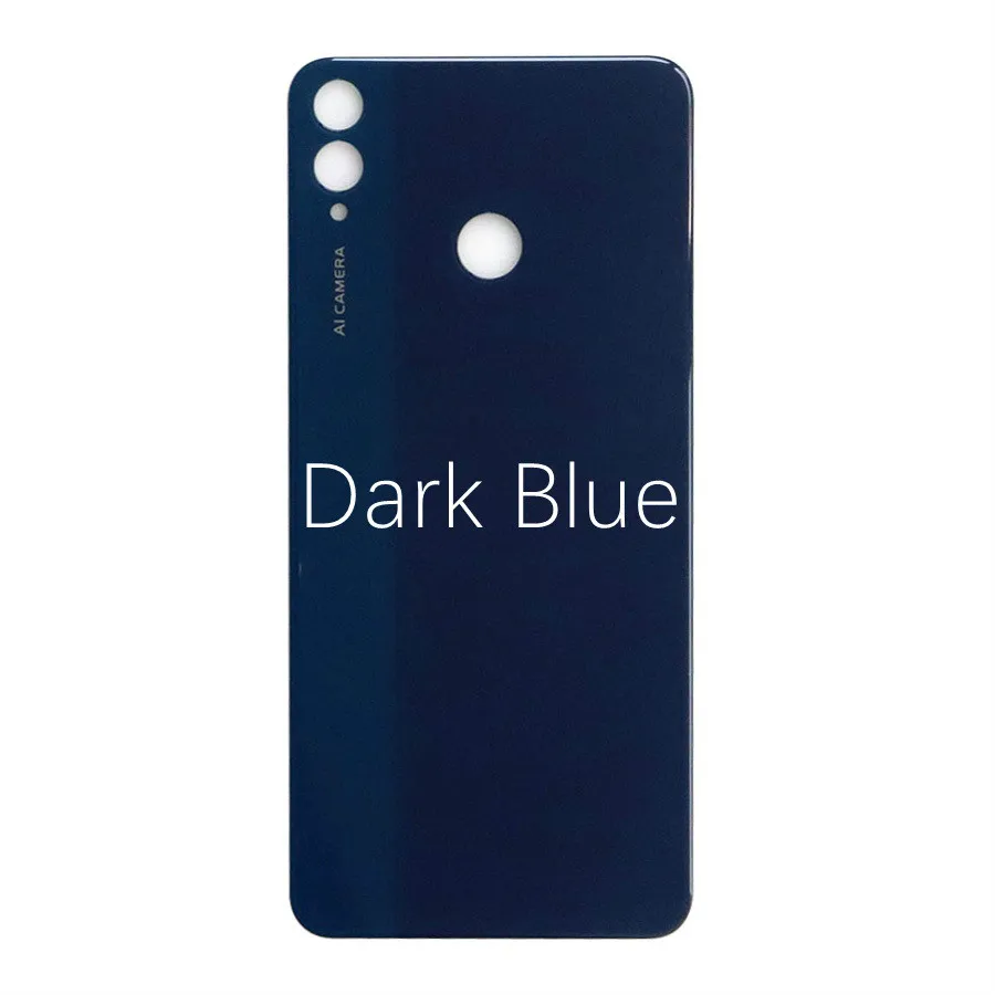 Dark Blue Для Honor 8X задняя крышка батарейного отсека задняя Стеклянная Дверь Корпус чехол JSN-L22 JSN-L21 Задняя панель для HUAWEI Honor 8X Крышка батарейного отсека - Цвет: Dark Blue