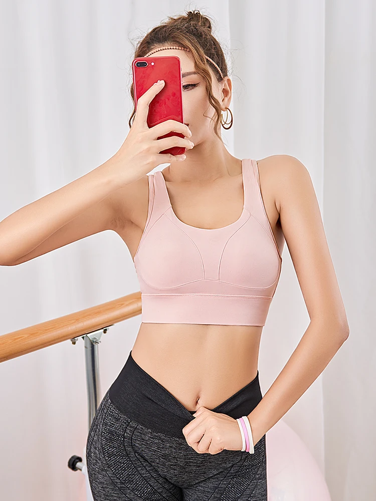 

Yoga Beauty Vest Sports Underwear Female High-Strength Gathered Stereotyped Shock-Proof gym running bra