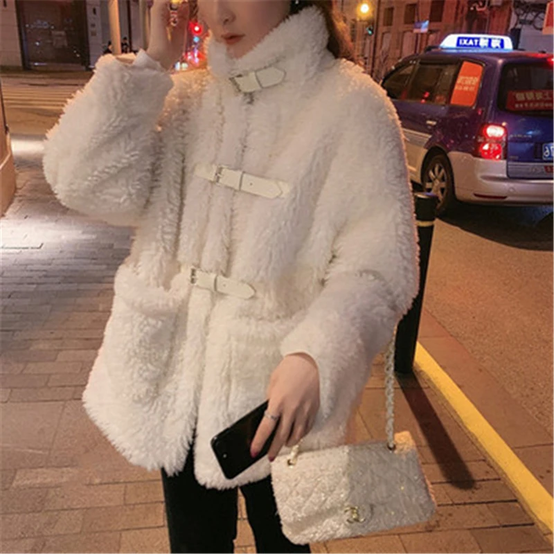 Новинка 2022 зимнее женское пальто из овечьей шерсти плотная теплая водолазка