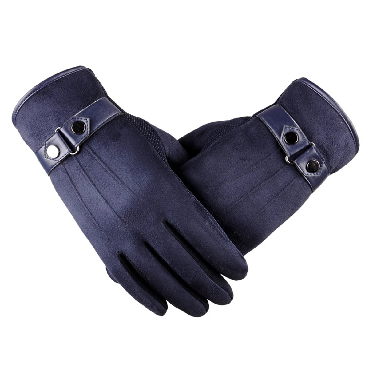 

Men Winter Gloves Warm Fleece Lined Touch Screen Casual Cycling Gloves Plus Velvet Thick Driving Cycling Leisure Cotton Gloves