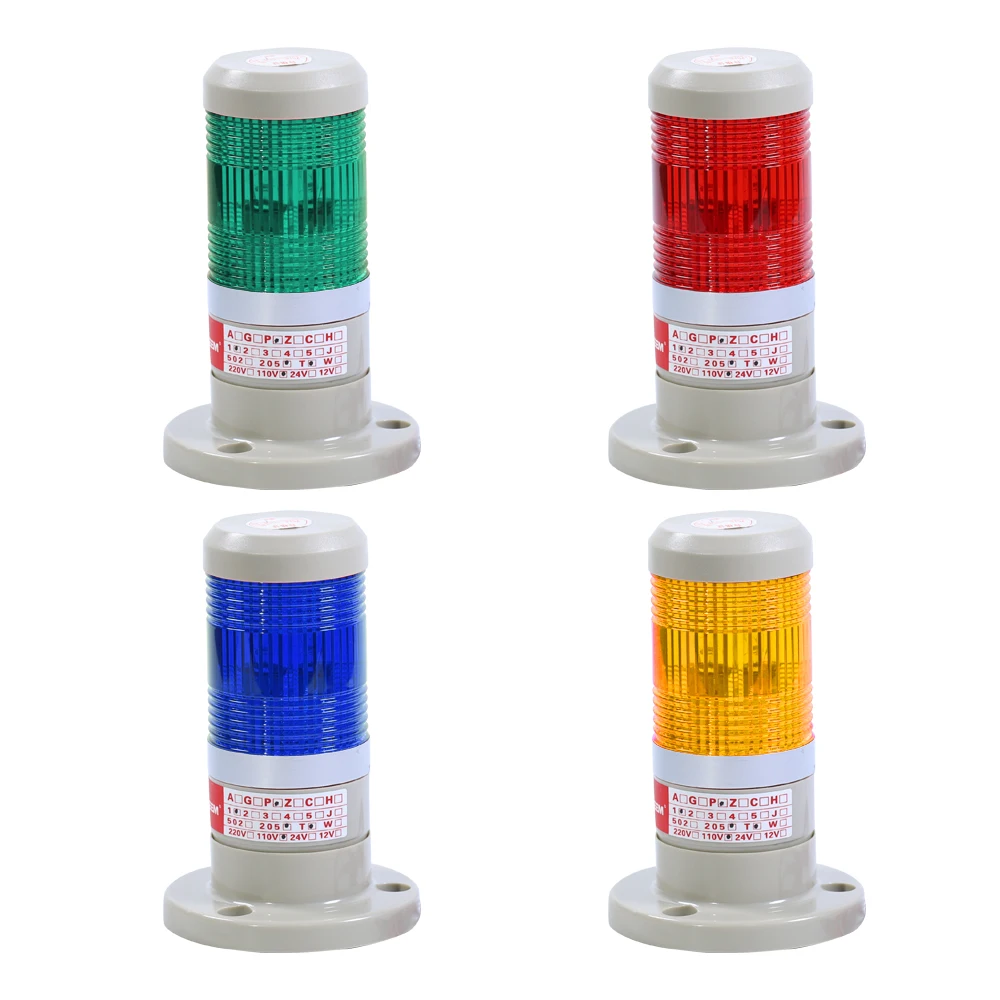 

Industrial Lights 1-layer Signal Tower Lamp Warning Stack Light DC12V /24V AC110V/220V Steady CNC machine alarm caution lamp