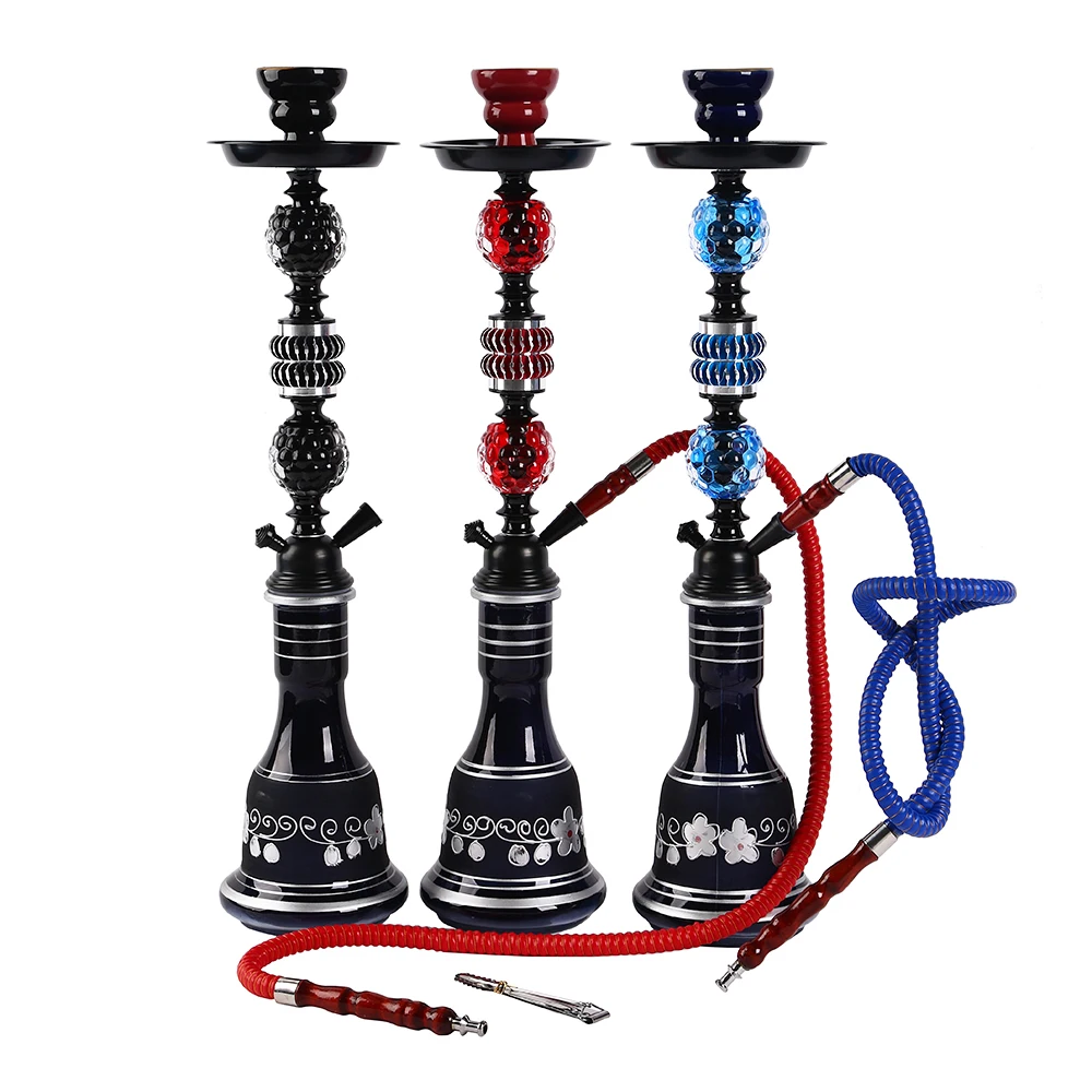

New Large Double Pipe Glass Hookah Set Shisha Pipe Hose Ceramic Bowl Hookah Shisha Narghile Accessories Birthday Gift Shipping