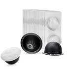 Наклейки Nespresso Vertuo Plus из алюминиевой фольги 62 мм для многоразового использования, фотофильтры, крышки, самоклеящиеся этикетки