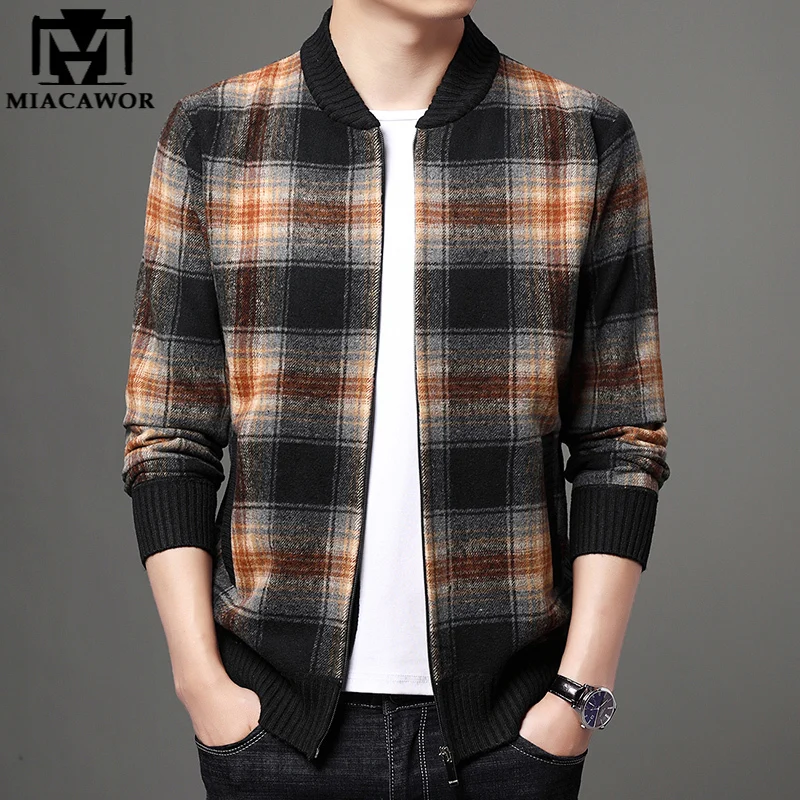 Мужская теплая куртка повседневная шерстяная бейсбольная в Корейском стиле