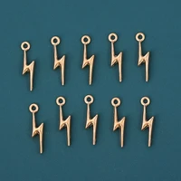 gold color alloy punk mini lightning charms popular geometry metal pendant charm for diy earrings necklace jewelry accessories