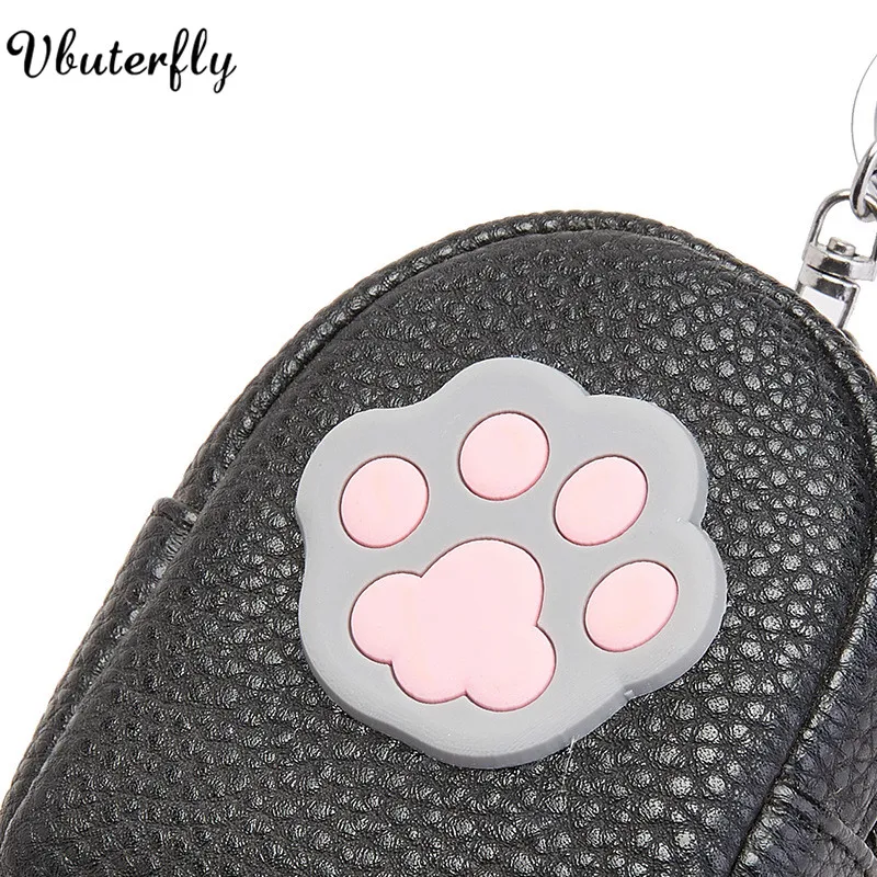 

Keychain Mini Backpack Pendants/Holographic Effect/Double Shoulder Zipper Bag/cat's Paw Wallet Ornament Key Chain/keyrings SJ2-3