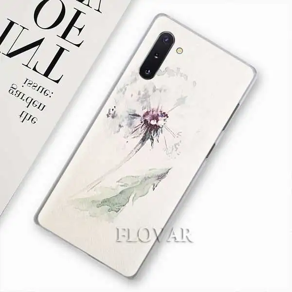 003 Акварельный цветок Одуванчик Лотос Лаванда Чехлы для samsung Galaxy Note 10 S10 Plus 5G S10e A30 A40 A50 A60 A70 M40 жесткий чехол - Цвет: 003