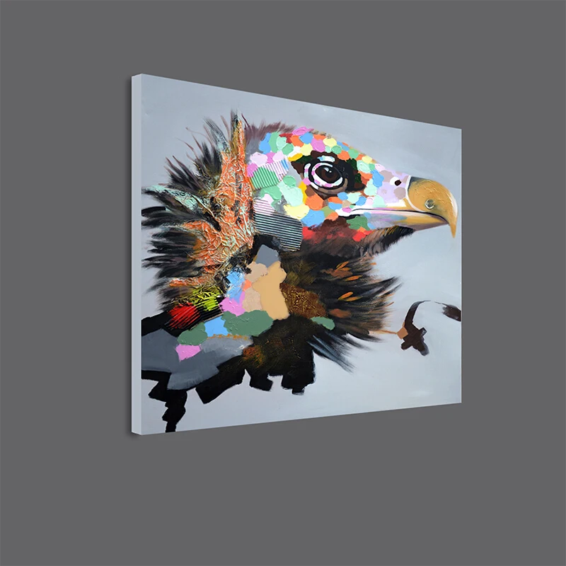 100%Handpainted Abstract Eagle Oil Paint On Canvas Art Painting Gift Home Decor Living Room Wall Adornment Picture FreeShi | Дом и сад