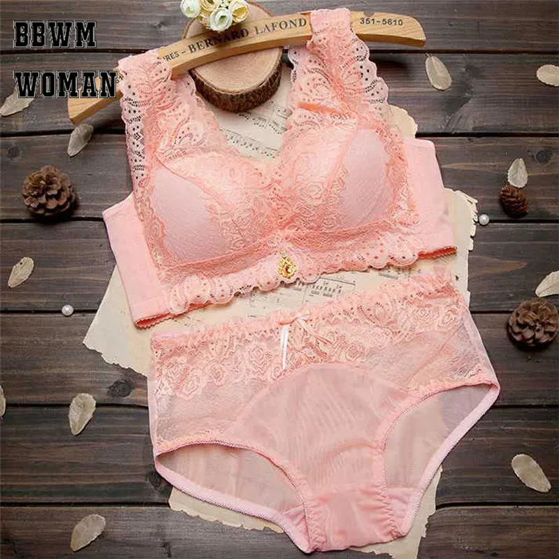 Нижнее бельё для девочек Для женщин без косточек толщиной сексуальный кружевной
