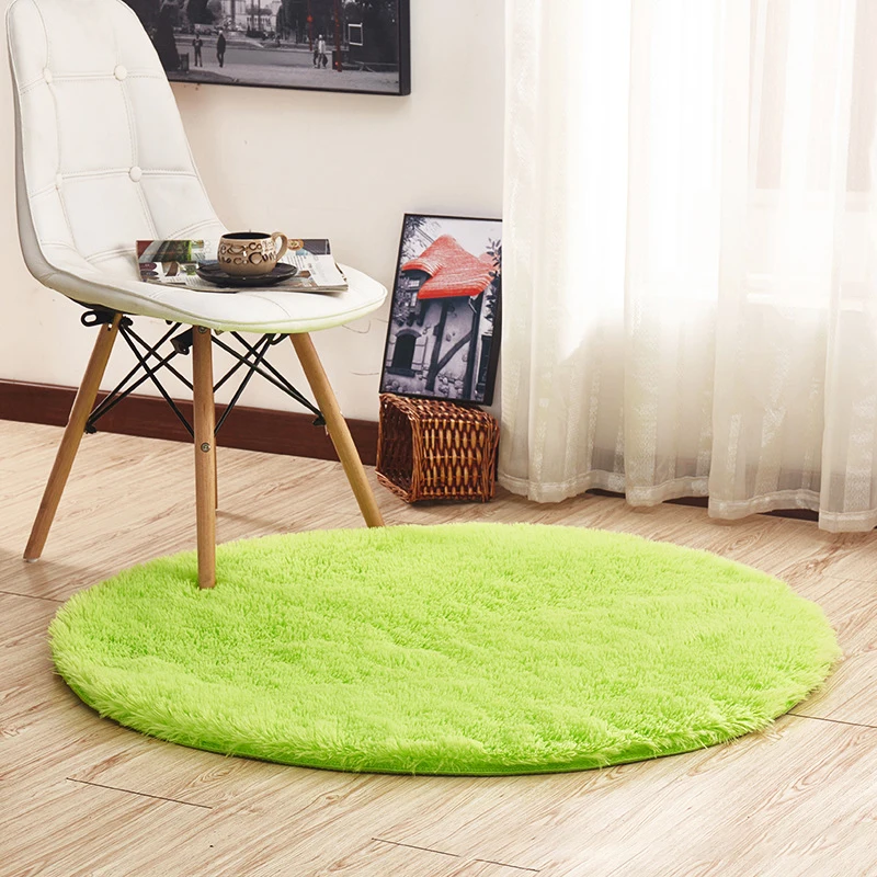 Скандинавский стиль длинный плюшевый ковер красочный круглый для гостиной
