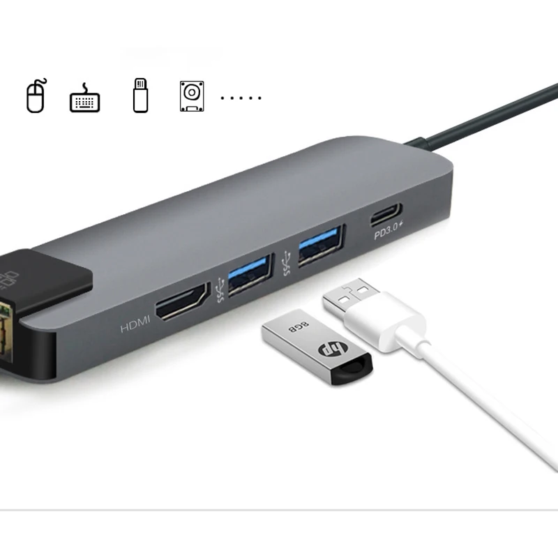 5 в 1 usb концентратора типа c кабе