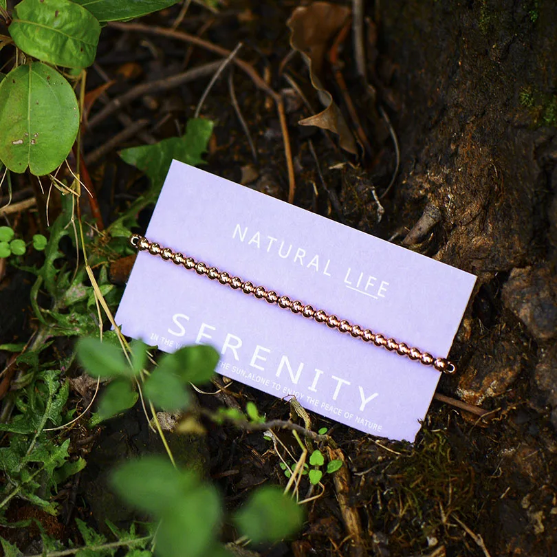 Медные бусины ручной работы 4 мм очаровательный плетеный браслет подарочные