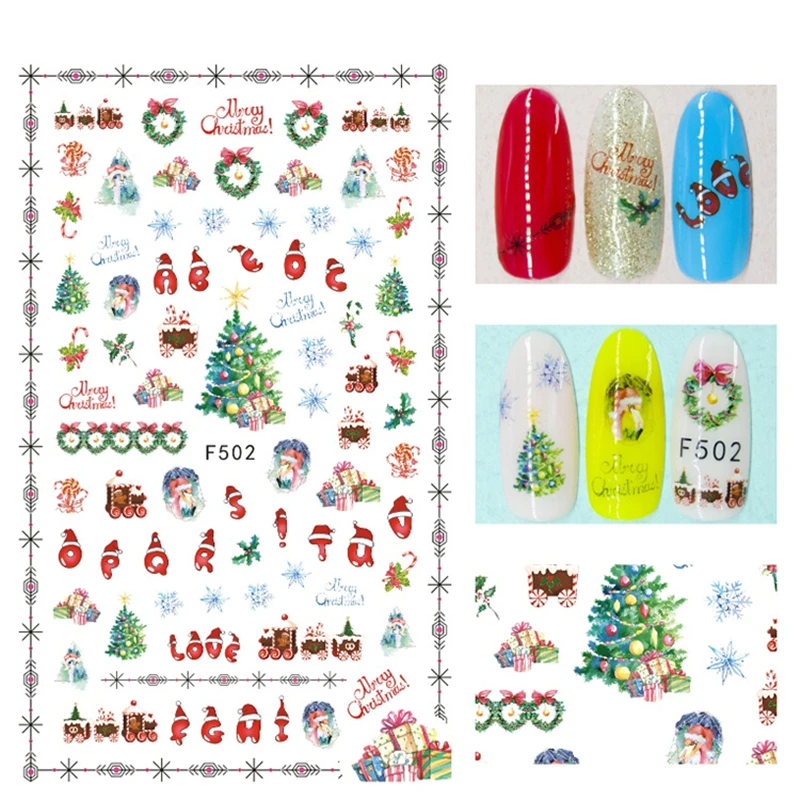 

1 Pcs Halloween Christmas Nail Sticker Water Self Adhesive Nail Art Tattoo Big Lips palms Decals for DIY Decor Wraps