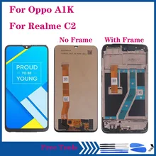 AAA Quality For Oppo A1K CPH1923 LCD Display Touch Screen Digitizer Assembly For Realme C2 RMX1941 LCD With Frame Repair kit