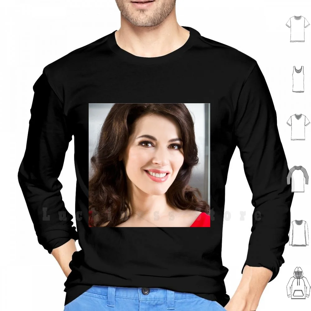 Толстовки Nigella Lawson с длинным рукавом ингредиенты рецепта Tv Chef Hng I ɽ | Мужская