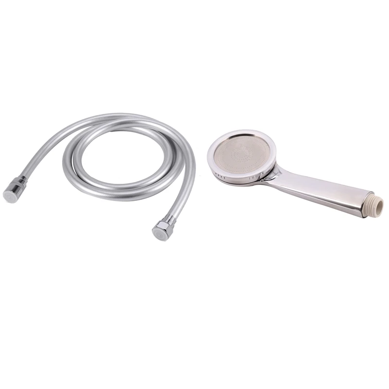 

NEW-Handheld Shower Head Bathroom High Turbo Pressure Energy & for Bath Handheld Shower Head Flexible Shower Hose-1.5M