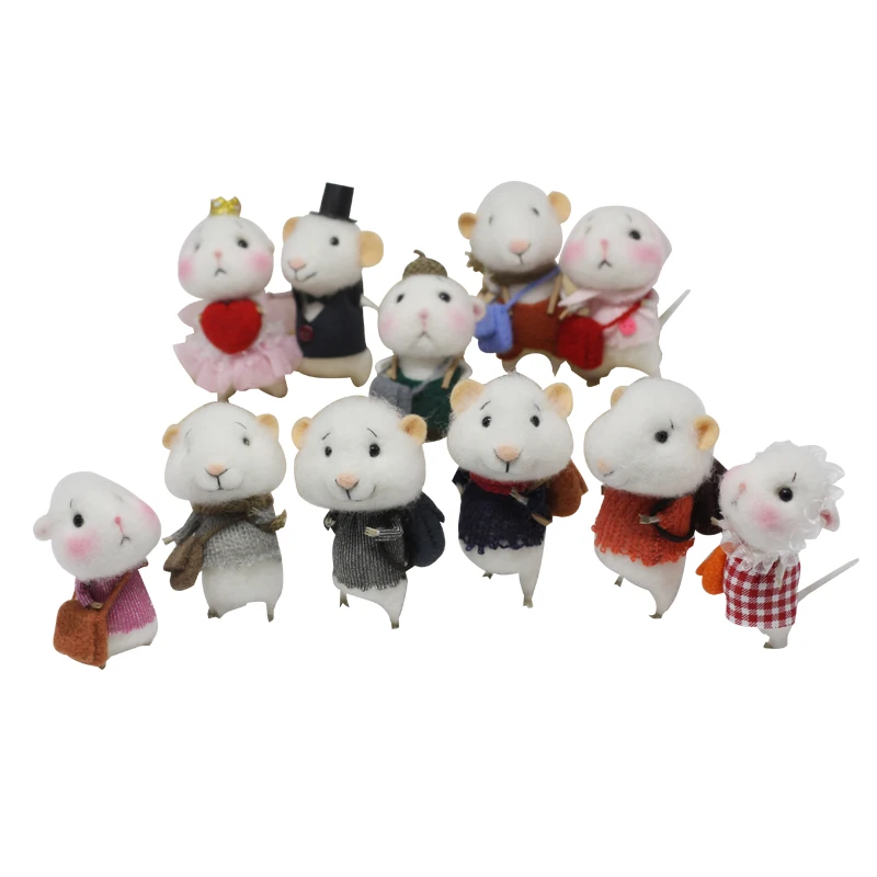 Необработанная шерстяная Войлочная игрушка сделай сам мультяшная Милая мышь